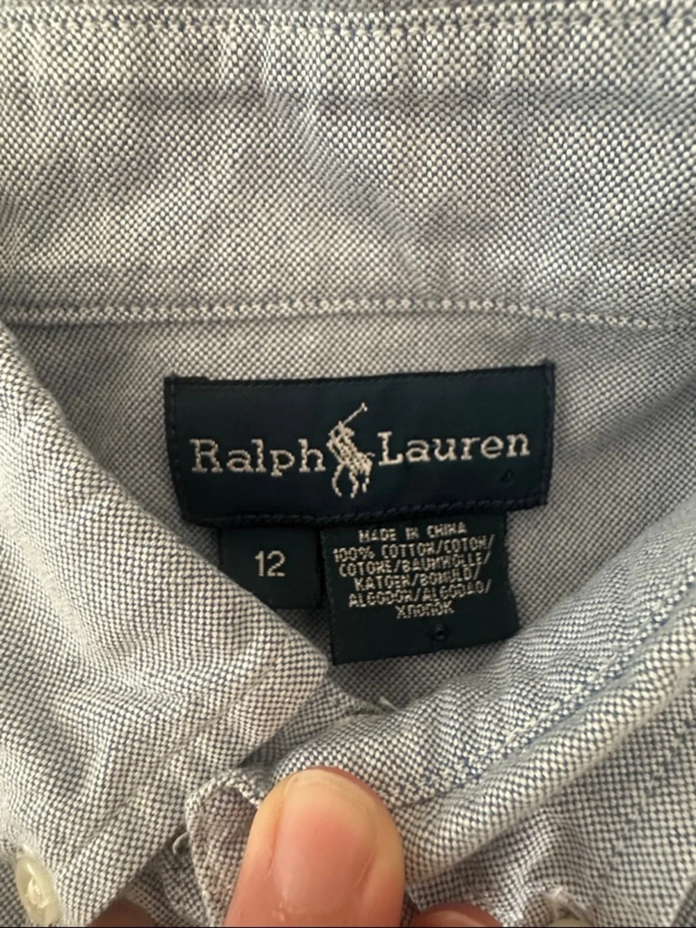 Ralph Lauren Pale Blue Button-Down Oxford Shirt - boys